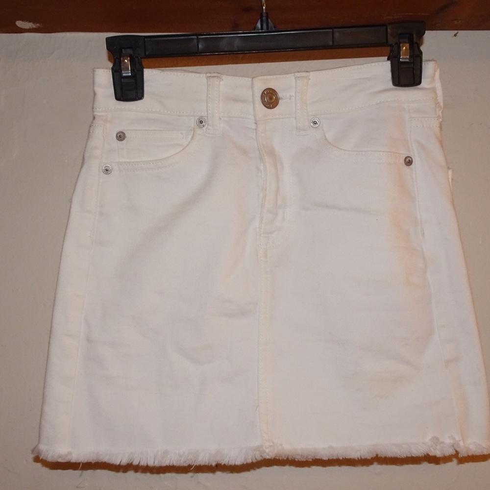 White Denim Skirt